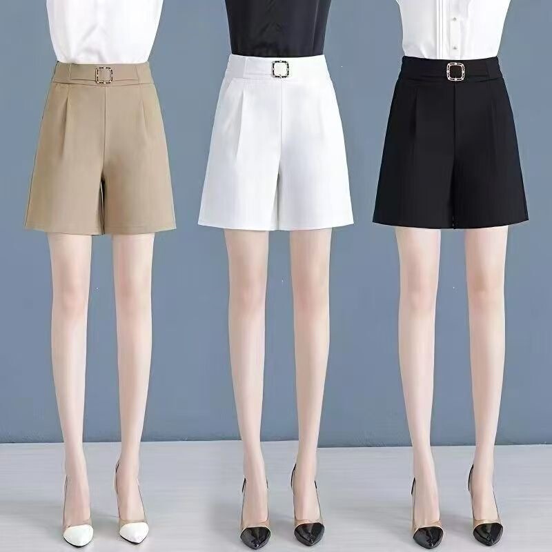 High-End Women's Summer Shorts, New Style, Elegant, High-Waisted, Comfortable, Age-Reducing, Tummy-Concealing, Thin, Suitable for Outerwear