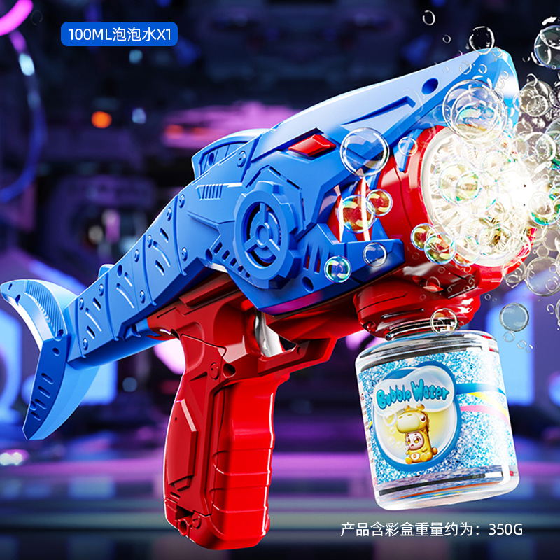 [Envío gratuito] en stock para niños delfín burbuja pistola juguete luz música eléctrica burbuja cámara 61 juguete