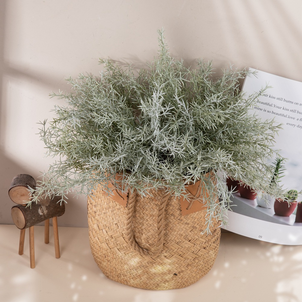 婚慶百思草松針草尤加利INS風仿真花廠家家庭裝飾植物假花MW56304