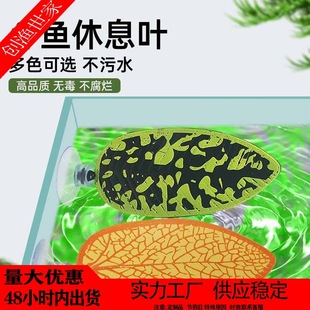 Dou Fish Leaves Rest Leaves Spawning Leaves Double Leaves Design Ornamental Decoration Simulation Water Grass Fish Tank Landscaping Hiding Sleeping Bed