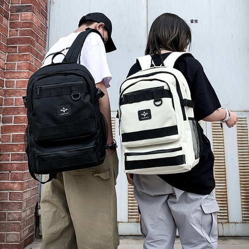  New Backpack Men's Trendy Brand Fashion Trend Personality High School Student School Bag Korean Version Versatile Couple Backpack
