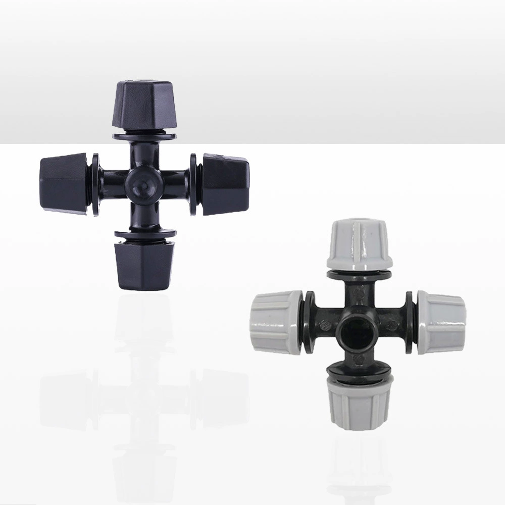 Черно-серая насадка для распыления креста, автоматическое устройство для полива цветов, капельное орошение, сельскохозяйственное охлаждение, удаление пыли, микроспринклер