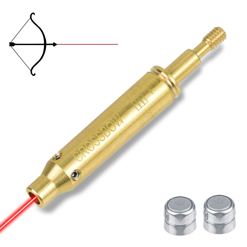Crossbow Threaded Tail 223 Locator Laser Calibrator Copper Aiming Device Bow and Arrow Laser Sight