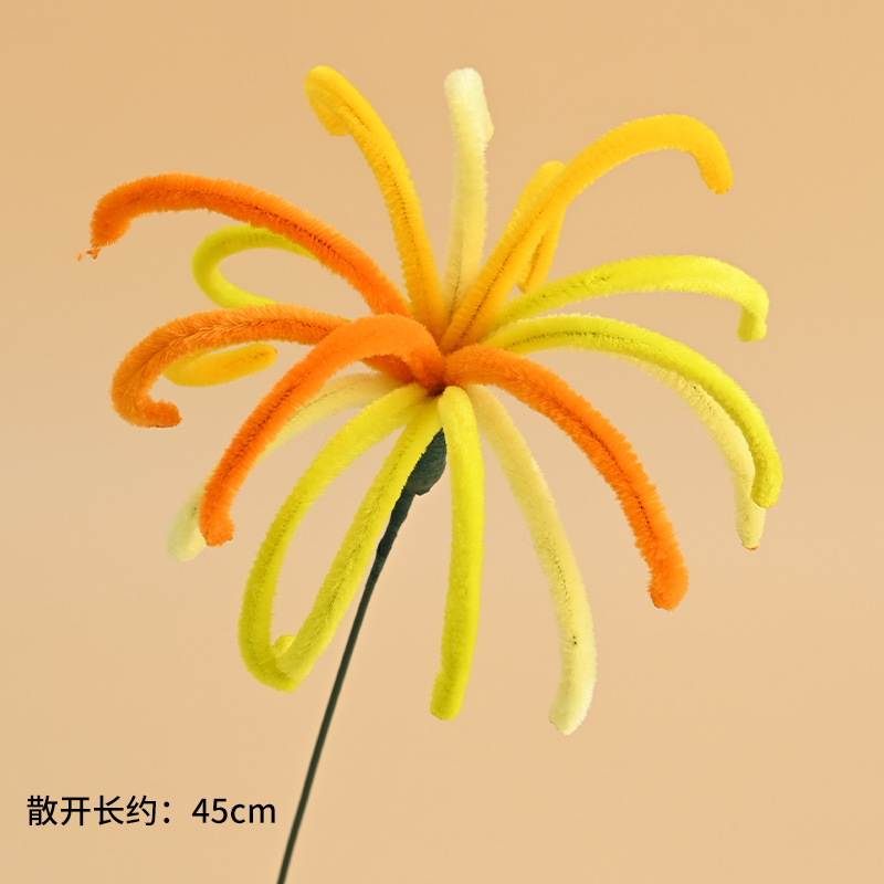 Mayorista 8mm ultra-denso de lana hecha a mano para niños diy puzzle juguete material de ramo paquete de color macarón barra de torsión