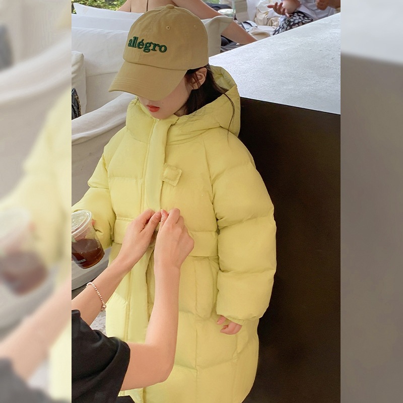 2026冬装新款女童连帽三防羽绒服宝宝棉服外套中大童气质百搭棉服
