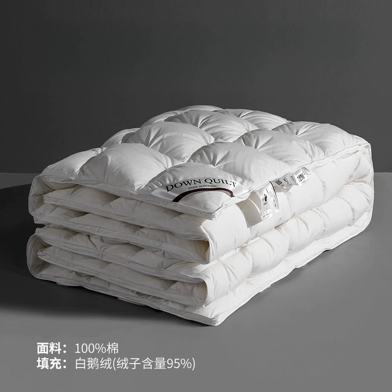 Пятизвездочное отельное пуховое одеяло 95, зимнее одеяло из белого гусиного пуха, весенне-осеннее одеяло, двойное одеяло с утолщенным теплым гусиным пухом
