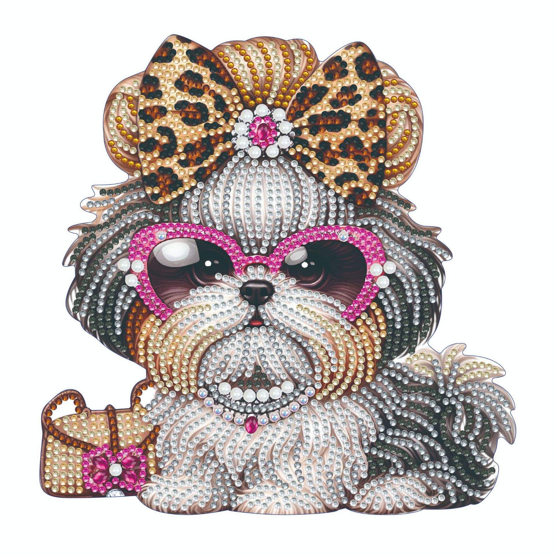 Diamante de bricolaje hecho a mano transfronterizo dibujo punto diamante 5D placa de yeso tridimensional adorno de juguete dinosaurio dibujos animados pintura infantil