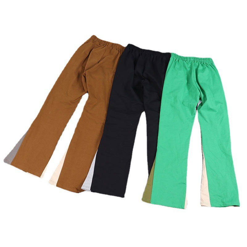 Men's Clothing New Men's And Women's Elastic Loose Trousers Casual Sports Pants Fashionable Bell Bottom Pants_voghion.com