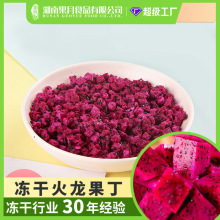 果月厂家冻干红心火龙果丁蛋糕甜品装饰冰淇淋烘焙原料丁水果