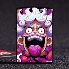 Creative cartoon anime lighter, metal kerosene windproof lighter, factory wholesale, custom-made according to image.