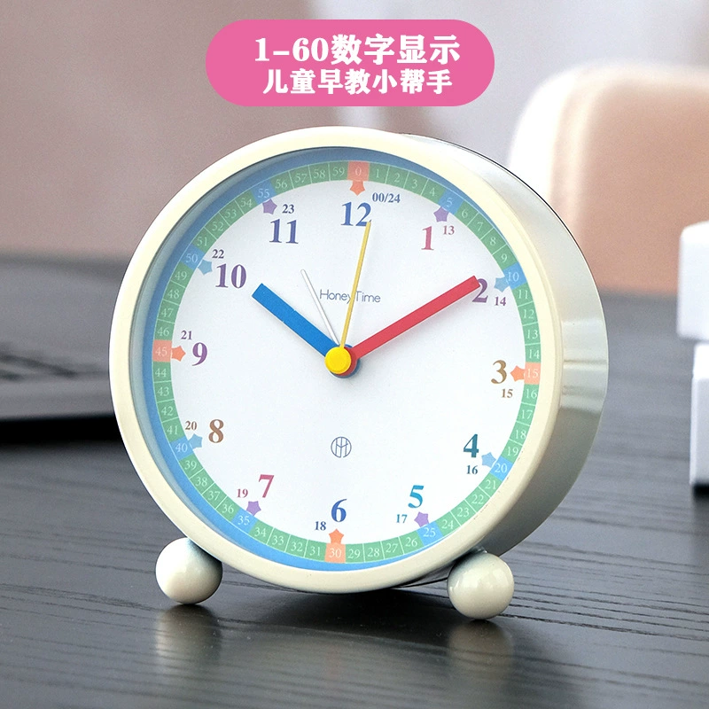 Раннее образование ночной свет маленький будильник мальчик спальня студент с тихие часы