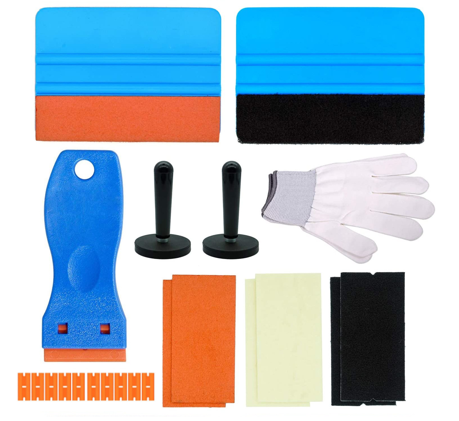 23件套窗膜应用套件 窗户着色工具套件包裹套件，毡边刮刀、刮刀