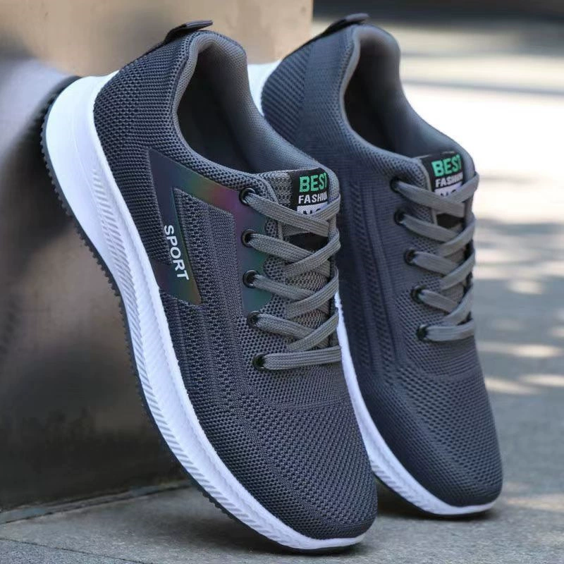 Трансграничная Внешняя торговля, оптовая продажа, модные повседневные кроссовки, мужские летающие тканые сетчатые кроссовки с дышащей мягкой подошвой, кокосовые туфли в Корейском стиле
