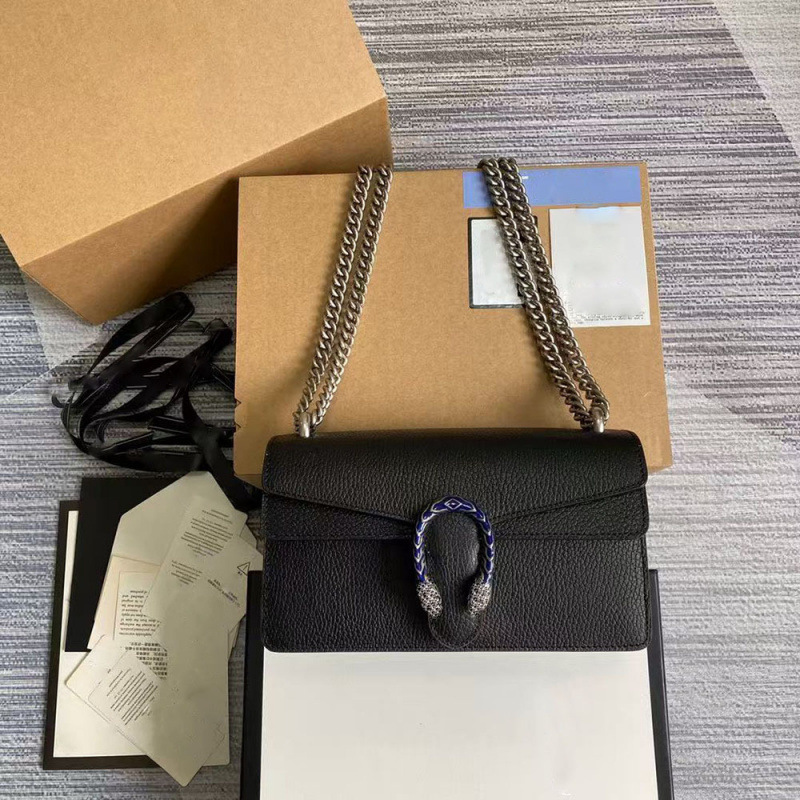 New Genuine Leather Women's Bag, Medium-Sized Dionysus Bag, Pebbled Cowhide Double Snake Head Underarm Bag, Single Shoulder Crossbody Bag, Chain Bag New Genuine Leather Women's Bag, Medium-Sized Dionysus Bag, Pebbled Cowhide Double Snake Head Underarm Bag, Single Shoulder Crossbody Bag, Chain Bag