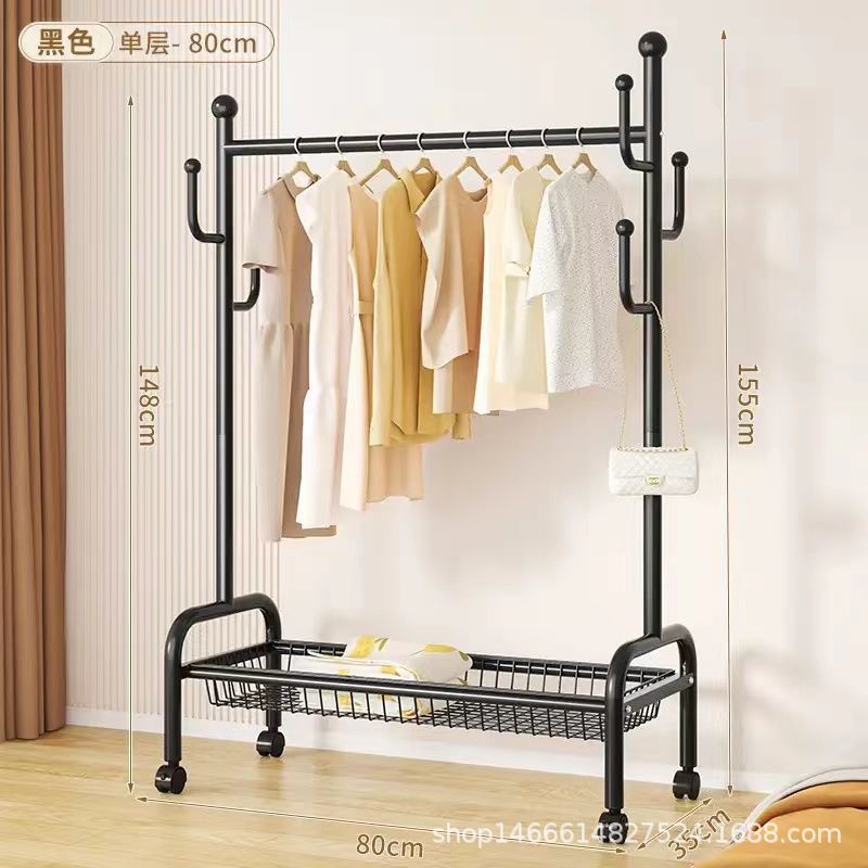 80 см-черная однослойная корзина для хранения.