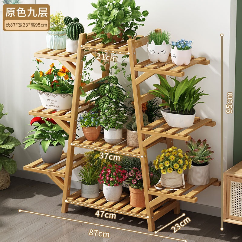 Estantes de maceta de flores de plantas modernas salas de estar tipo piso a piso balcón estantes de flores estantes de flores de Ratán interiores estantes de flores de lujo ligero