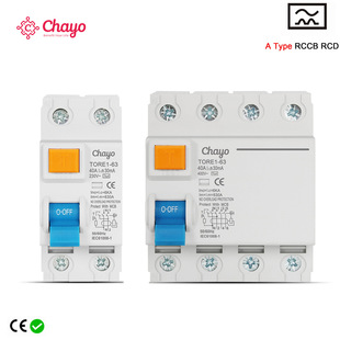 Домой Тип А 2П 4П утечка Автоматический выключатель RCCB RCD остаточный электрический ток действие защита переключатель Трансграничный Чайо