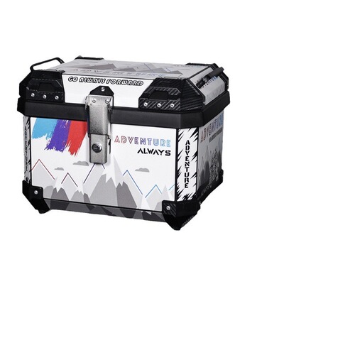 ORZ motorcycle non aluminum alloy trunk, large capacity trunk, electric vehicle waterproof quick release takeaway trunk, second-generation