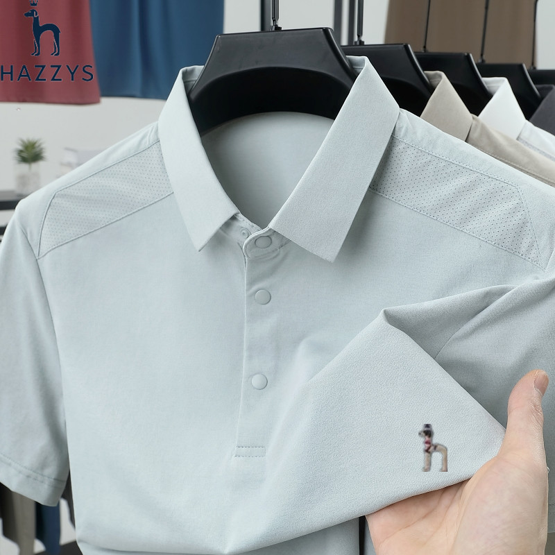 新款正品哈吉家短袖T恤男士夏季棉质翻领高端时尚休闲刺绣Polo衫