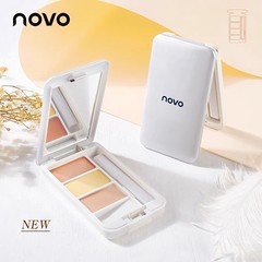 Makeup NOVO light and flawless three-color concealer to cover acne marks, freckles, dark circles, eye bags, spots and acne