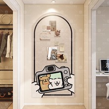 毛毡板墙贴免打孔照片墙展示墙留言板魔术贴钉板入户门留言板便签