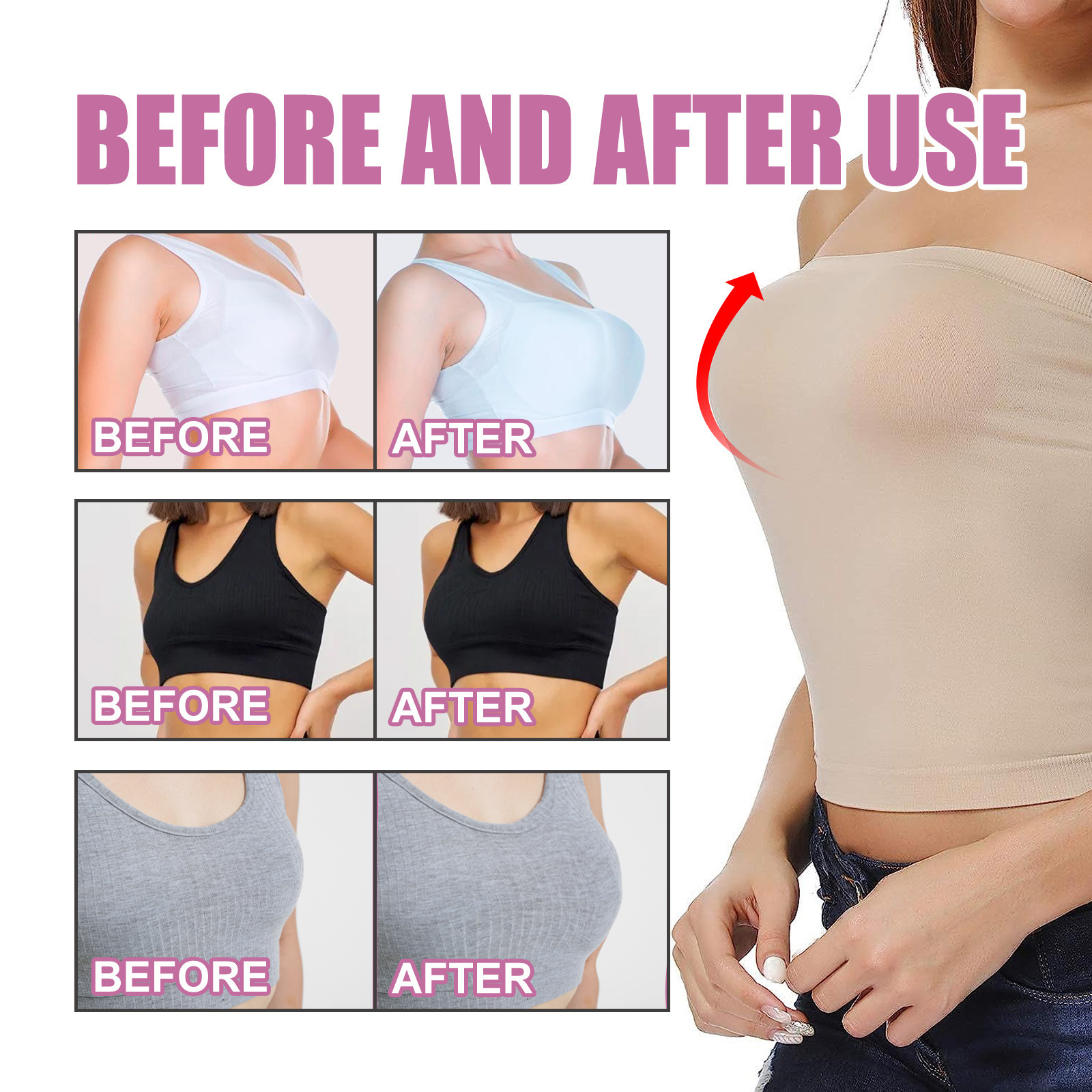 Lifting Breast OUHOE Firming Massage Nursing Cream Feuchtigkeitsspendend und aufpolsternd_voghion.com