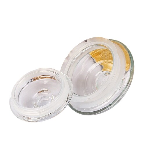 Large capacity transparent large glass sealed jar storage jar food materials tangerine peel tea jar straight bottle with lid