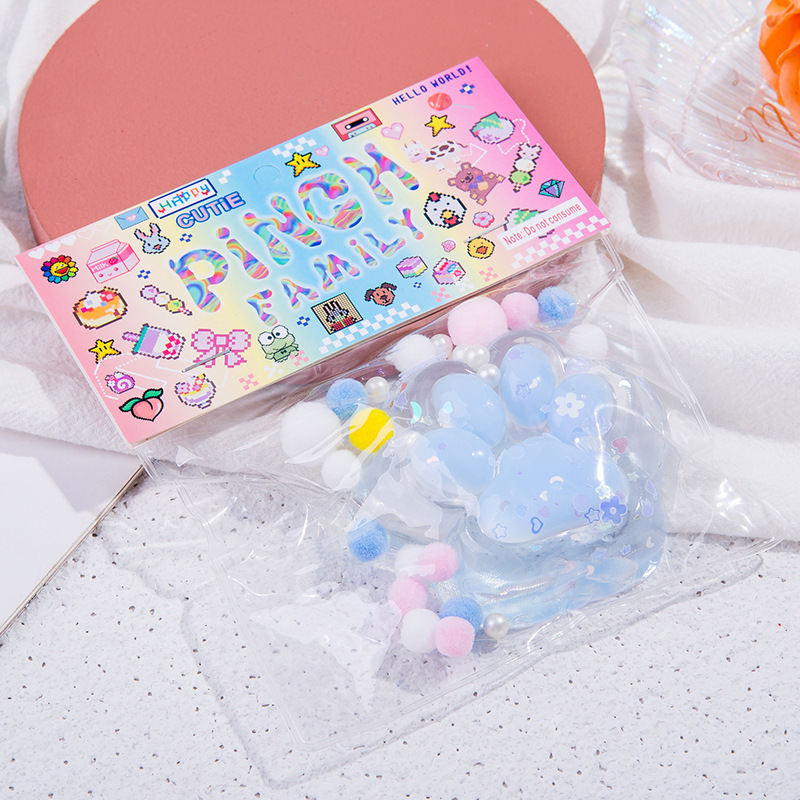 子供の人気のクリスタルゼリーぬいぐるみ猫の爪ピンチ漫画スローリバウンド泥感減圧おもちゃ小紅書|undefined