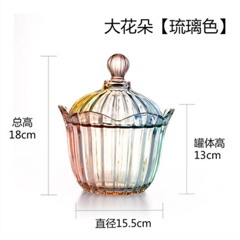 欧式玻璃罐香薰蜡烛罐糖果罐收纳摆件首饰品罐子消磁石水晶消磁碗|undefined