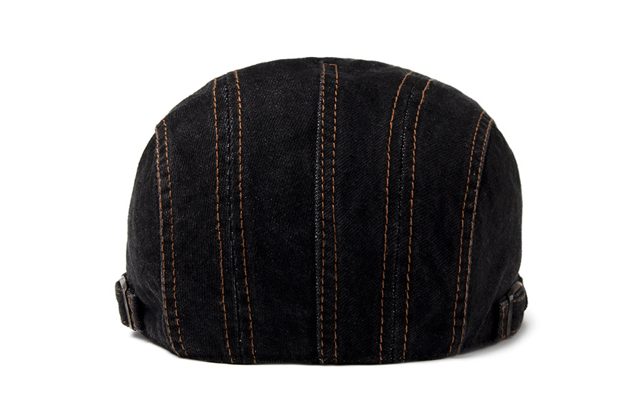 Berretto in denim lavato da uomo primaverile e autunnale, cappello a becco d'anatra in puro cotone con protezione solare, cappello femminile in stile britannico_voghion.com