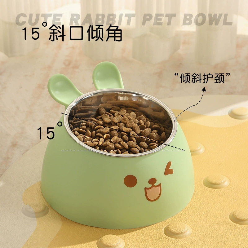 Чаша для ушей кролика, миска для риса для защиты шеи собаки, поилка для кошек из нержавеющей стали, корм для собак, принадлежности для мисок для кошачьего корма # #