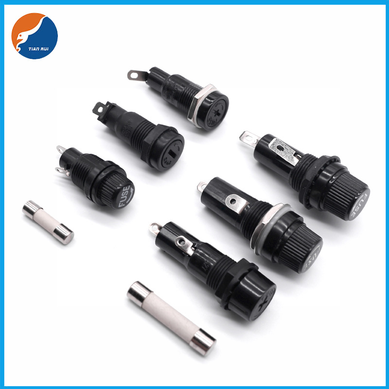 527音箱保险丝座5X20 6X30 10X38mm 15A250V 面板安装保险丝管座