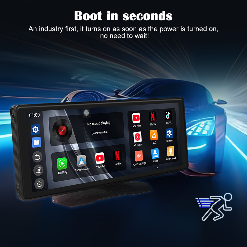 10.25inch Dual Wifi Dash Cam Wireless Carplay Smart Screen Android Car Navigation System