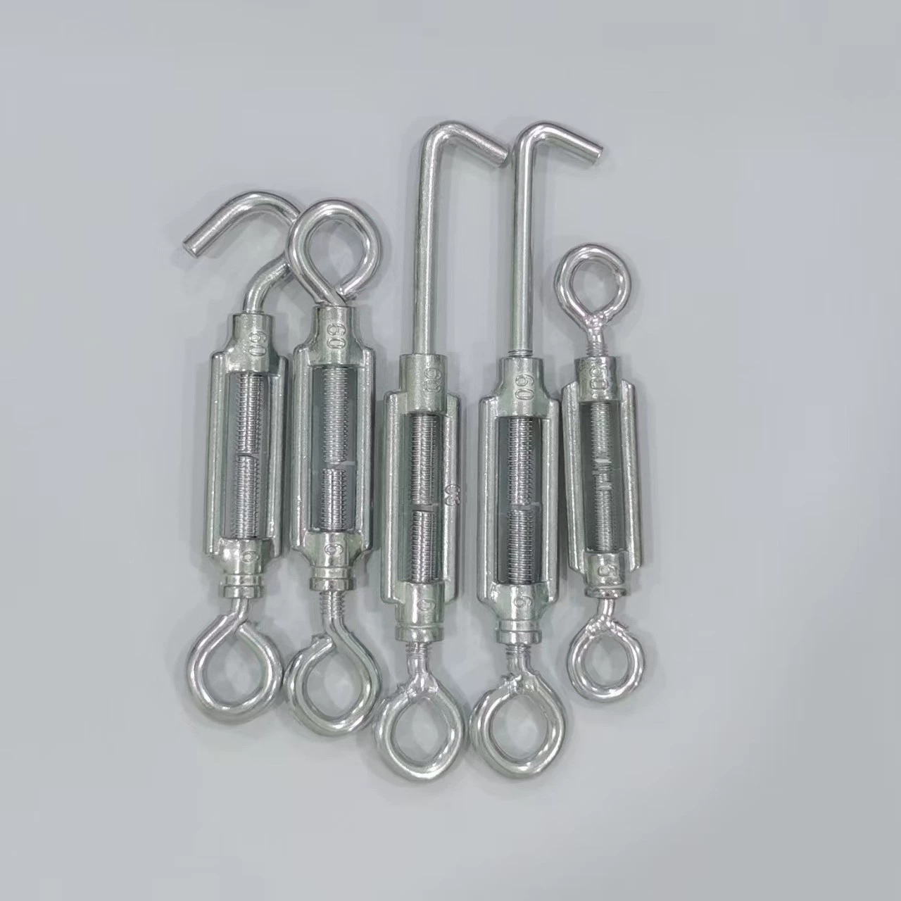 Manufacturer produces rope tightener, cable tightener, zinc alloy welded turnbuckle, open body turnbuckle bolt, eye hook, eye eye