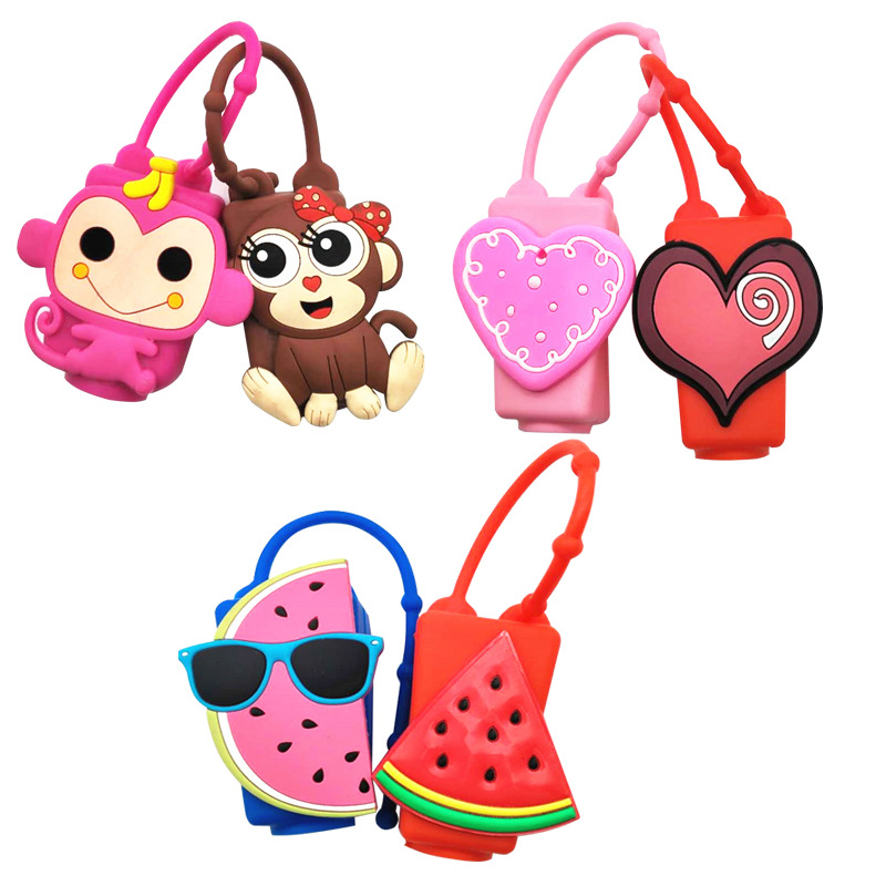 卡通免水洗手液瓶分装套29ml30ml搓手PVC卡通套可加印LOGO