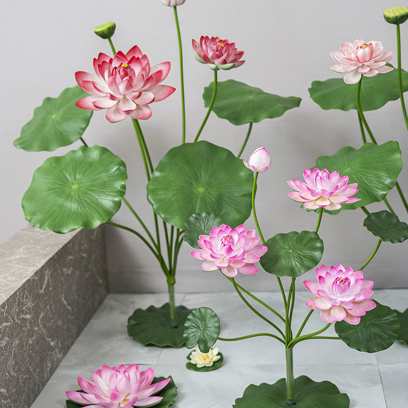 Artificial Lotus Leaf Bouquet Set Floor-Standing Floral Arrangement Green Plant Dance Display Fake Flowers Silk Flowers Decoration Photography Props Artificial Lotus Leaf Bouquet Set Floor-Standing Floral Arrangement Green Plant Dance Display Fake Flowers Silk Flowers Decoration Photography Props