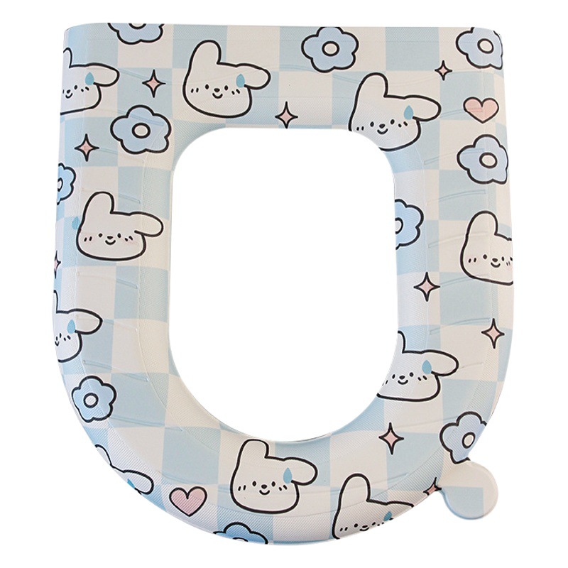 Impermeable asiento de inodoro cojín universal del hogar asiento de inodoro cuatro estaciones universal asiento de inodoro cubierta de cojín Eva Internet popular pegatinas de inodoro
