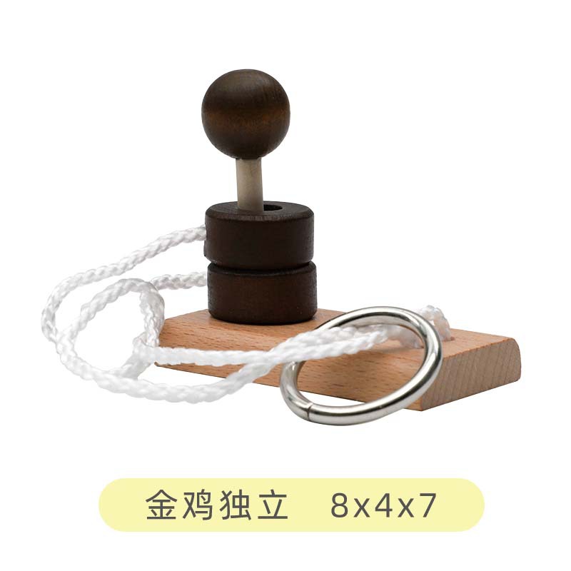 Anillo mágico de madera Escape Topología Cuerdas de liberación Columna de liberación Cuerdas Serie de pensamiento lógico para todos los niños y jóvenes