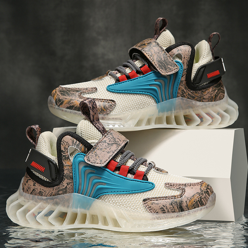 Größe 30–37 Popcorn-Schuhe für Kinder Jungen-Kokosnuss-Schuhe Rutschfeste, atmungsaktive CuHK-Kinder-Sneaker aus Mesh-Gewebe_voghion.com