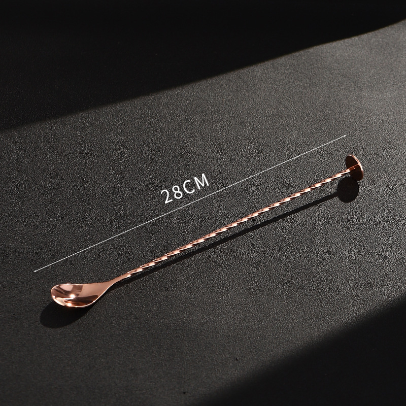 304 round bottom bar spoon rose gold-28m