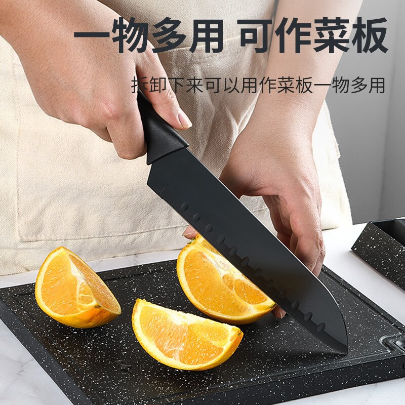 Placa de cocina multifuncional desmontable sin imán de perforación de perforación de almacenamiento de piedra de hierro absorción de cuchillo magnético almacenamiento sala de carpintería