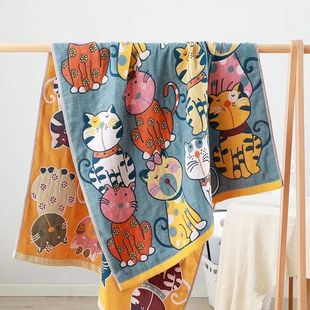 New pure cotton men's and women's household absorbent bath towel five-layer gauze super soft skin-friendly comfortable dormitory bath
