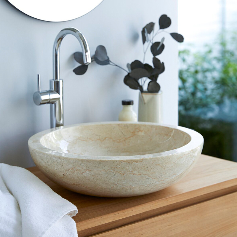 Factory Direct Sales Natural Marble Accessible Luxury Simple Style Washbasin Countertop Plate Hotel House Bathroom Outdoor Standing Plate