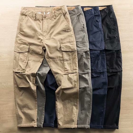 Tooling Pants Men's Korean-style Straight Loose Workers' Casual Pants Summer Simple Multi-pocket Men's Labor Protection Pants