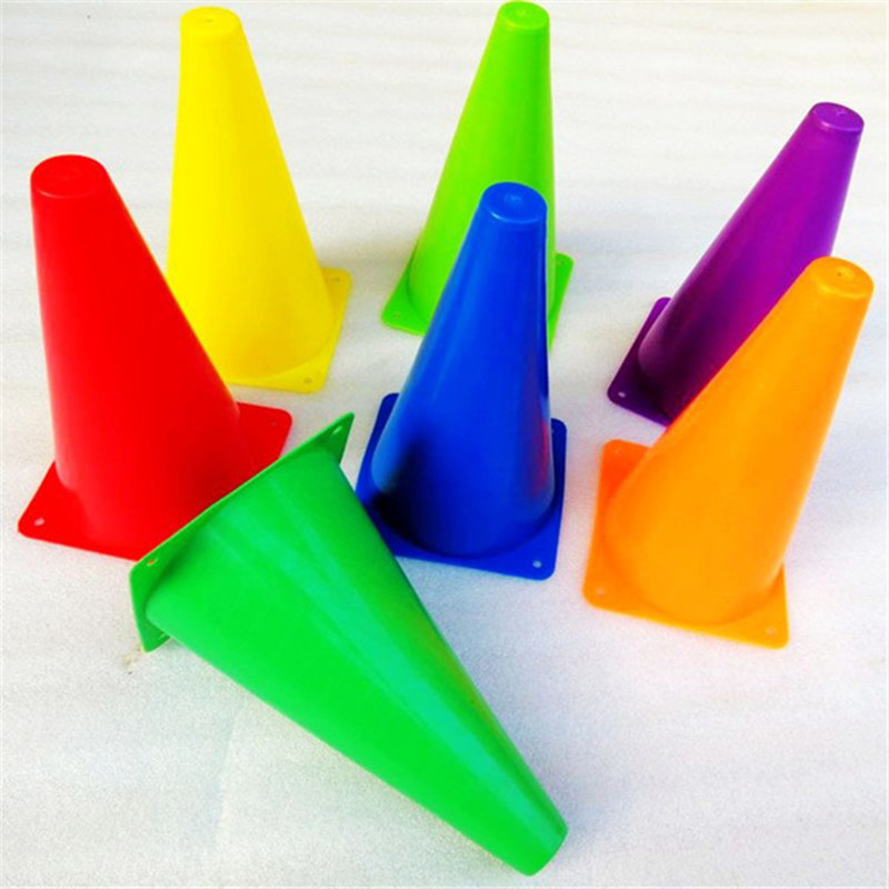 Direct Sales 23cm Marker Cones for Soccer Training, Road Cones, Ice Cream Cone Barriers, Campus Soccer Training Obstacle Cones