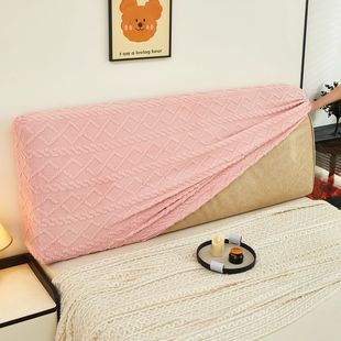 2025 Bedside Cover Full Elastic Integrated Universal Solid Wood Bedside Soft Cover Simple Dust Cover for Home Use