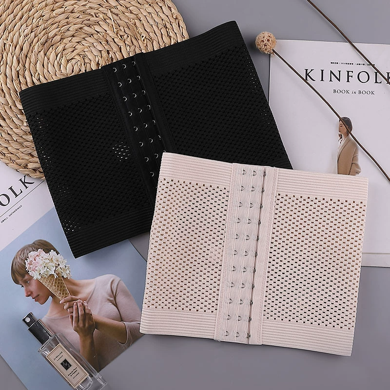 Прямые поставки с фабрики: 3-рядный корсет с 11 застежками, короткий, дышащий, для коррекции фигуры, популярный летний экспортный корсет для контроля живота.