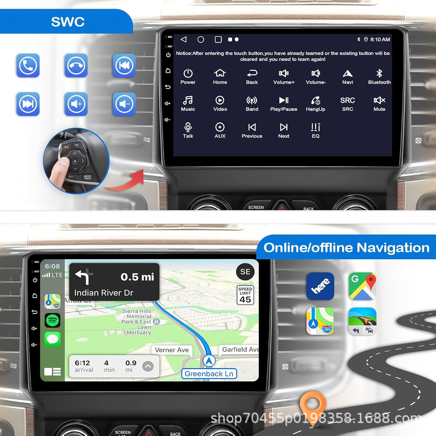 Suitable for Dodge Ram 1500 2500 3500 2013-2018 Dodge Ram Car Android Navigation