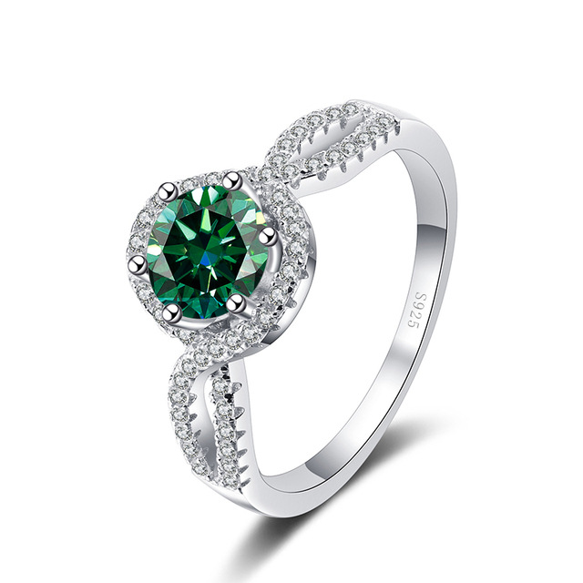 S925 anillo de plata esterlina para mujeres oro pt950 compromiso de matrimonio requisito 1 quilates fábrica de anillo de piedra de moissan al por mayor