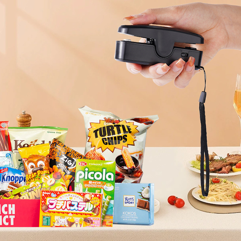 Usb小型ミニシール機家庭用ホットシーラー間食シール機携帯磁気シール手押し式シールクリップ|undefined